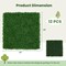 12 Pieces 20 x 20 inches Artificial Grass Wall Panels for Garden Yard Balcony